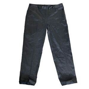 DKNY Women Dress Pants Ankle Buttons‎ Career Wear Trousers Linen Blend Size 8